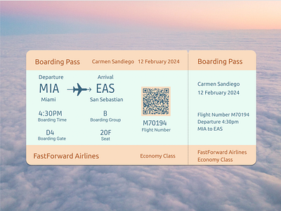 Daily UI 024 - Boarding Pass