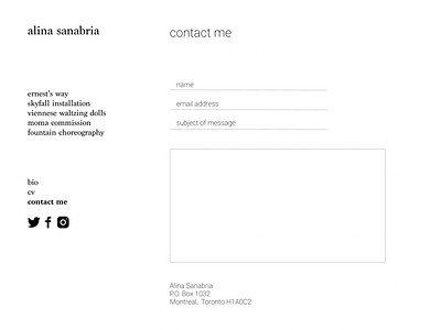 Daily UI 028 - Contact Us black black and white contact dailyui design figma form minimalist ui website white