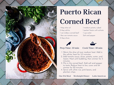 Daily UI 040 - Recipe