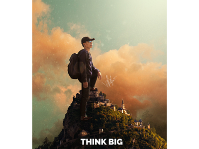 Think Big illustration manipulation photoshop