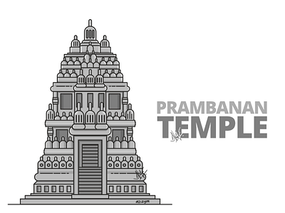 Prambanan Temple character design illustration jogja malioboro photoshop procreate tugu vector vectorart vexel wonderful indonesia yogya