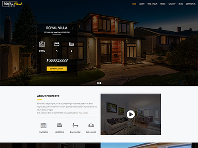 RoyalVilla - WordPress Theme for Single Property housing landing page one page product property real estate realtor realty rentals seo single product single property