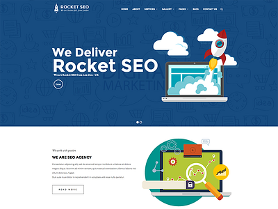 Rocket SEO - SEO, Social Media Marketing WordPress Theme flat seo agency design mega menu minimal seo marketing agency modern seo company page builder seo and online marketing company seo business seo optimized corporate website seo services social media blog