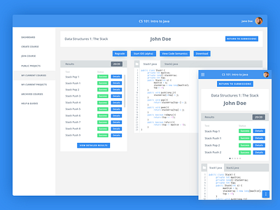 Unused LMS Interface class dashboard desktop education interface lms mobile school ui ux