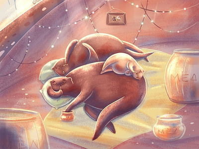 Hibernation childrenbookillustration illustration ui