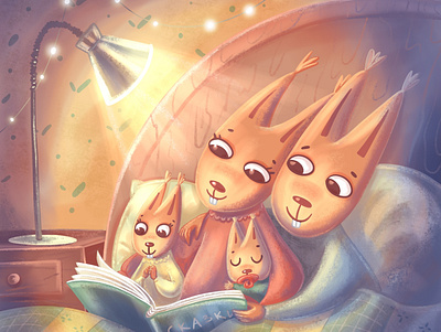 Bedtime story childrenbookillustration illustration