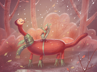 First snow childrenbookillustration kidillustration