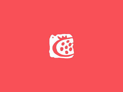 Pomegranate Stamp branding fruit logo design vi
