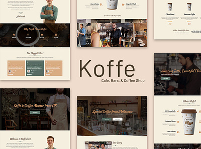 Koffe - Cafe & Coffee Shop Elementor Template Kit bar cafe coffee coffeeshop design elementor elementor templates template template kit ui ux web