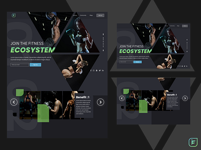 Crossfit Webpage and benefit section branding design figma figmadesign fitness fitness logo insurance landing design landingpage