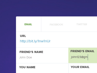 Refer A Friend Form css3 form landing page refer a friend