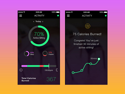 Health App activitiy fitness health ios mobile stats