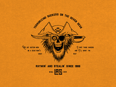 Mutiny brand identity design illustration illustrator pirates skeleton tee design typography