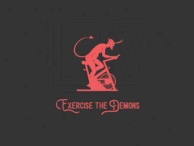 Exercise the Demons design devil exercise illustration illustrator typography