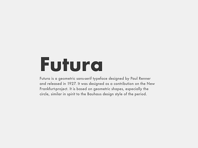 FUTURA typography ui ux