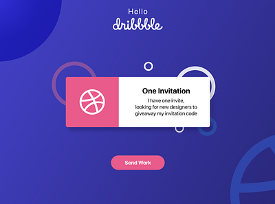 One Invitation dribbble best shot dribbble invitation dribbble invite invitation invite