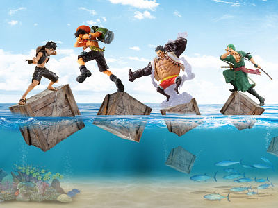 One Piece pop culture banner design branding illustration