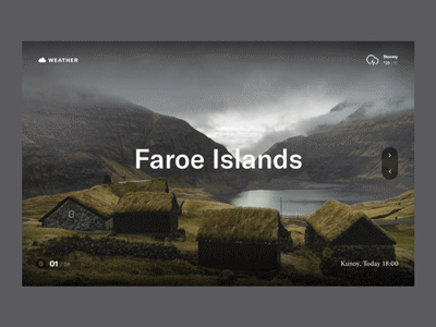 Weather forecast experience faroe forecast inspiration islands layers nature parallax principle scroll stormy thunder ui unsplash weather