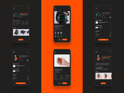 Mobile app for selling grills and recipes app application design figma grills mobile mobile app recipes store ui ux web