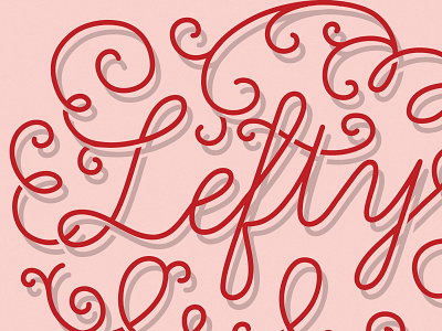 Lefty lettering swirls