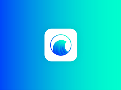 App Icon for The Wave App app icon branding colours design gradients graphic design icon illustration logo logo design modern logo ui ux vector wave logo waves