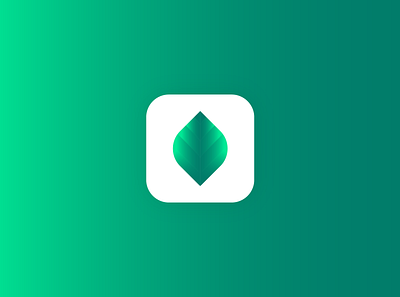 App icon for Leafsnap app icon branding design gradient graphic design green icon illustration ios leaf leaf logo logo logo design modern logo ui ux vector