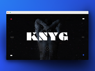 KNYG dark design layout overlay typography web