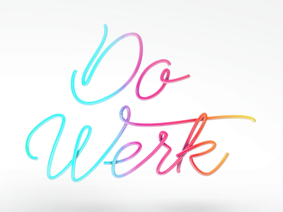 Do Werk art art direction design illustration render type typography