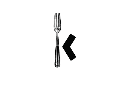 k-logo, fork engraving fork k kvartira kosti kreuts logo restaurant variation