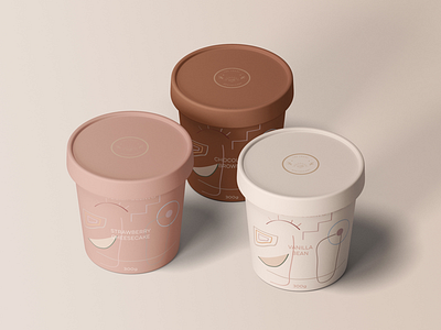 Gelato Packaging Design branding illustration packaging packaging design pattern visual identity