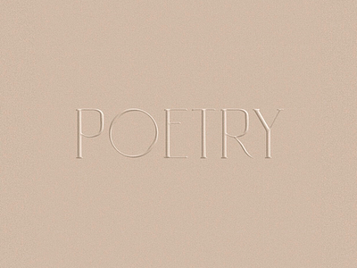Poetry - Custom Typeface