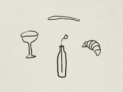 Hand Drawn Illustration for Crème Café branding design illustration visual identity