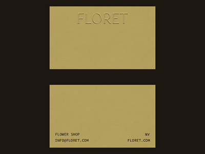 Business Card Design For FLORET brand design brand identity branding business card design graphic designer illustration logo logo design packaging packaging design visual identity