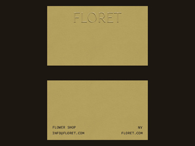 Business Card Design For FLORET