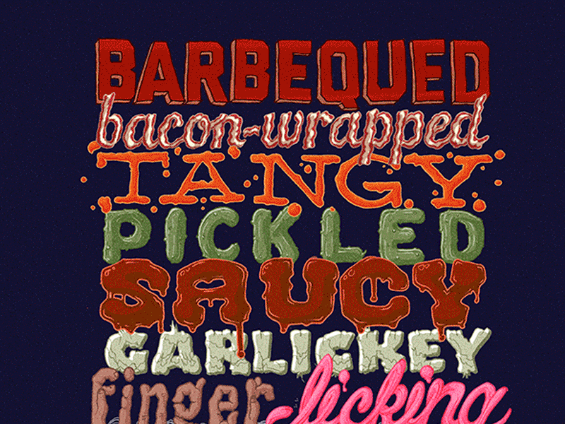 Feast (for) Your Eyes! food type gif hand type illustrated type illustration nice type soul food typography