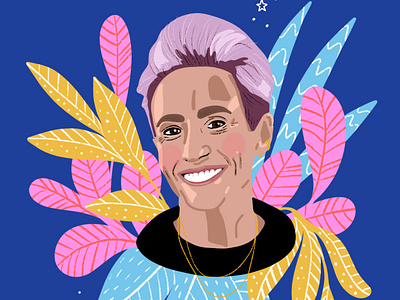 Megan Rapinoe Portrait illustration illustrator portrait