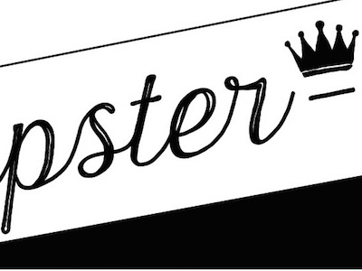 Hipster-Lite crown hipster illustrator logo typography