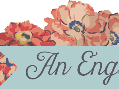 An English Garden B&B Logo adobe illustrator branding cursive flowers garden logo ribbon