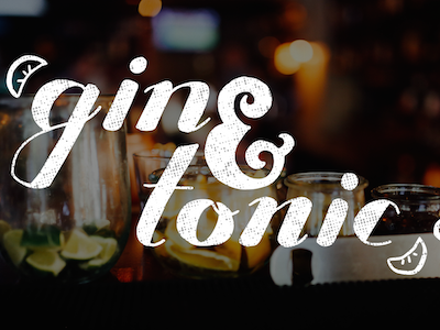 Gin & Tonic hand lettering hand lettering lettering photoshop typography
