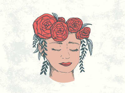 Plant Lady floral illustration flowers photoshop pen and ink illustration plant lady