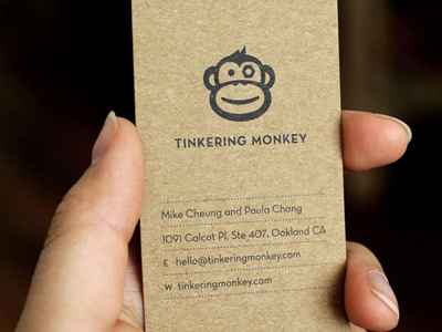Tinkering Monkey business card #1 business card