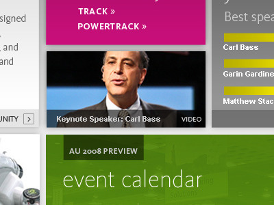 Autodesk University colorful homepage