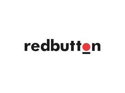 redbutton logo branding design flat logo minimal type ui ux vector web