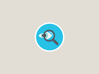 Eye See You. eye eyeball icon illustration lens magnifying glass search see sight