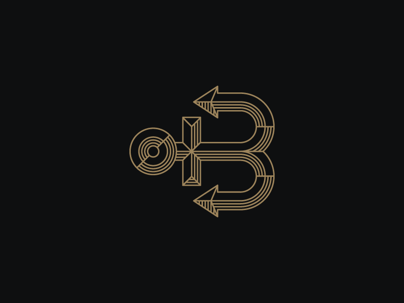 Shiver me timberssss anchor line logo mark branding identity letter ship boat pirate geometric
