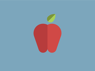You're an apple, man. apple education flat food fruit illustration knowledge learning red school vector yum