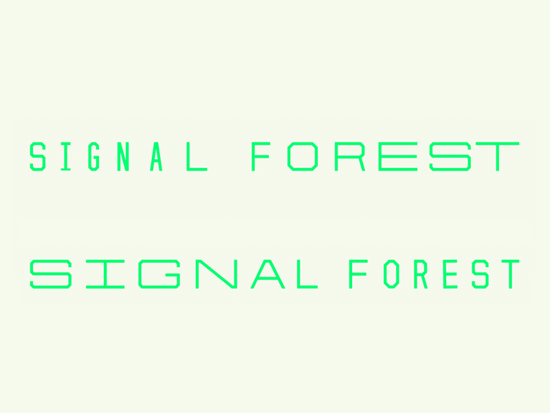 Stretchy telecom signal type typography identity branding logo