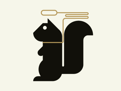 Squirrel on a Chain animal animals geometric squirrel