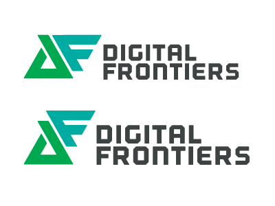 Top or Bottom? digital education geometric identity logo wings