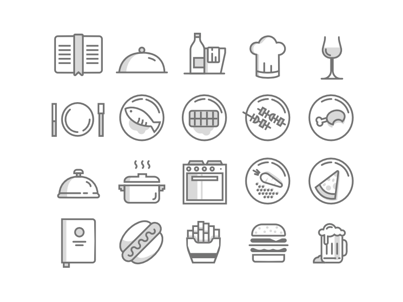 Food Icons by Eddy Tritten on Dribbble